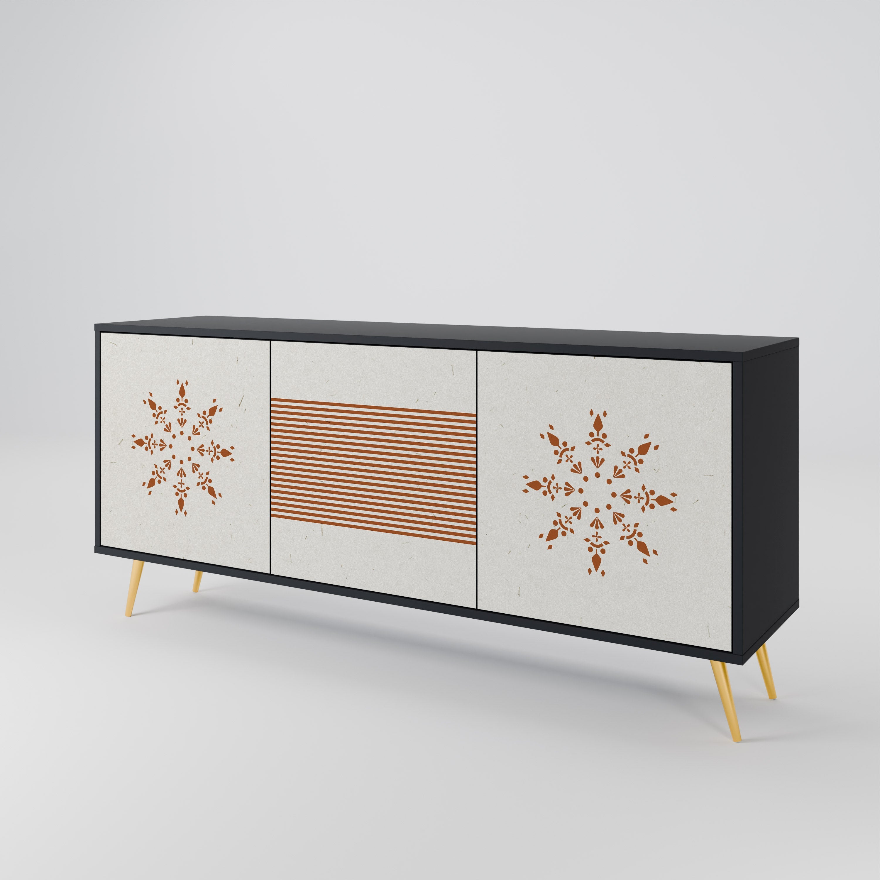 DAILY HARMONY 3-türiges Sideboard in Schwarz