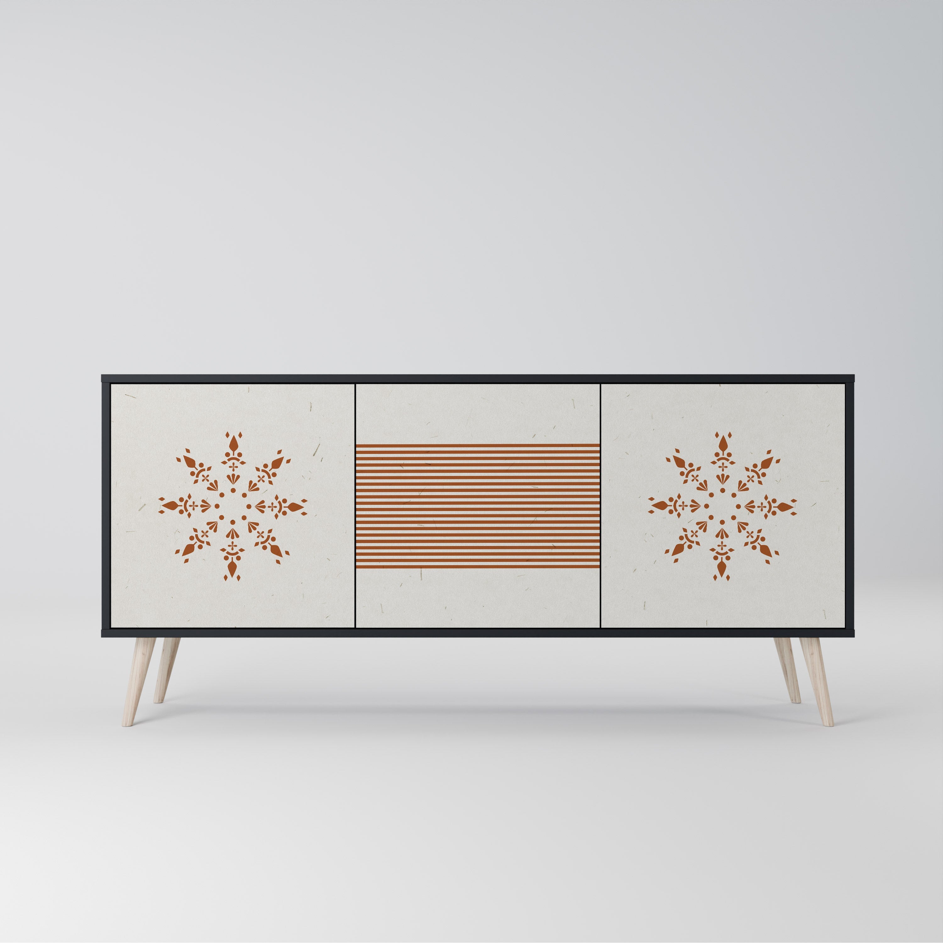 DAILY HARMONY 3-türiges Sideboard in Schwarz