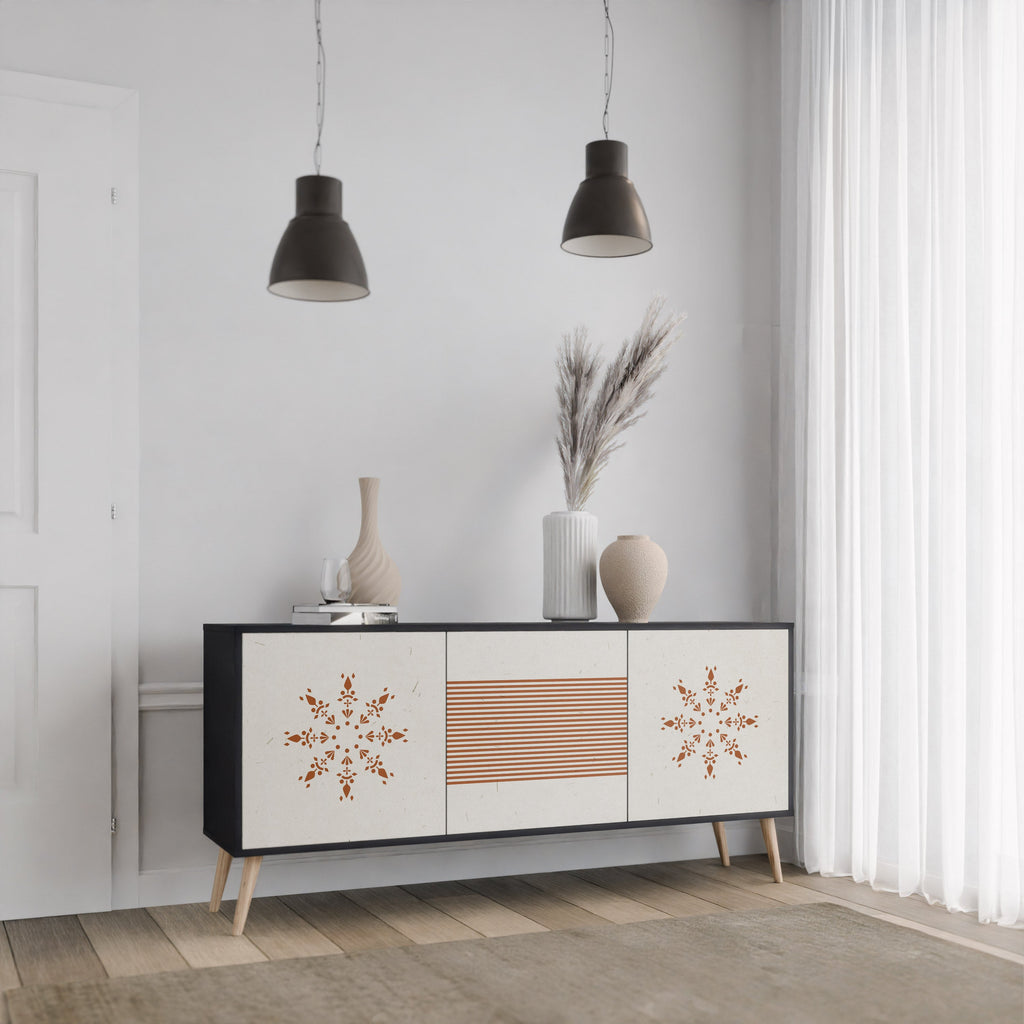 DAILY HARMONY 3-türiges Sideboard in Schwarz