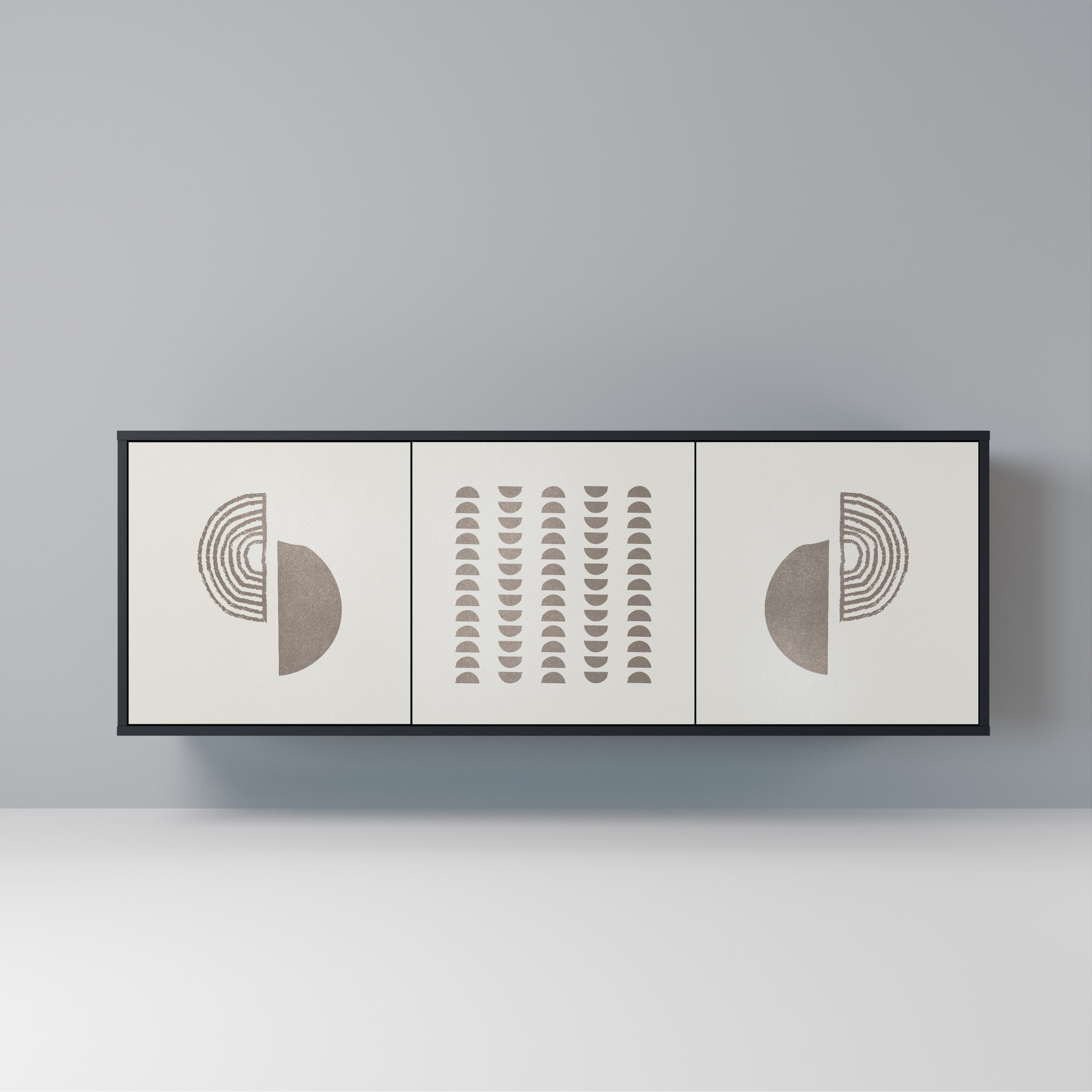 HARMONY ESSENCE 3-türiges Sideboard in Schwarz