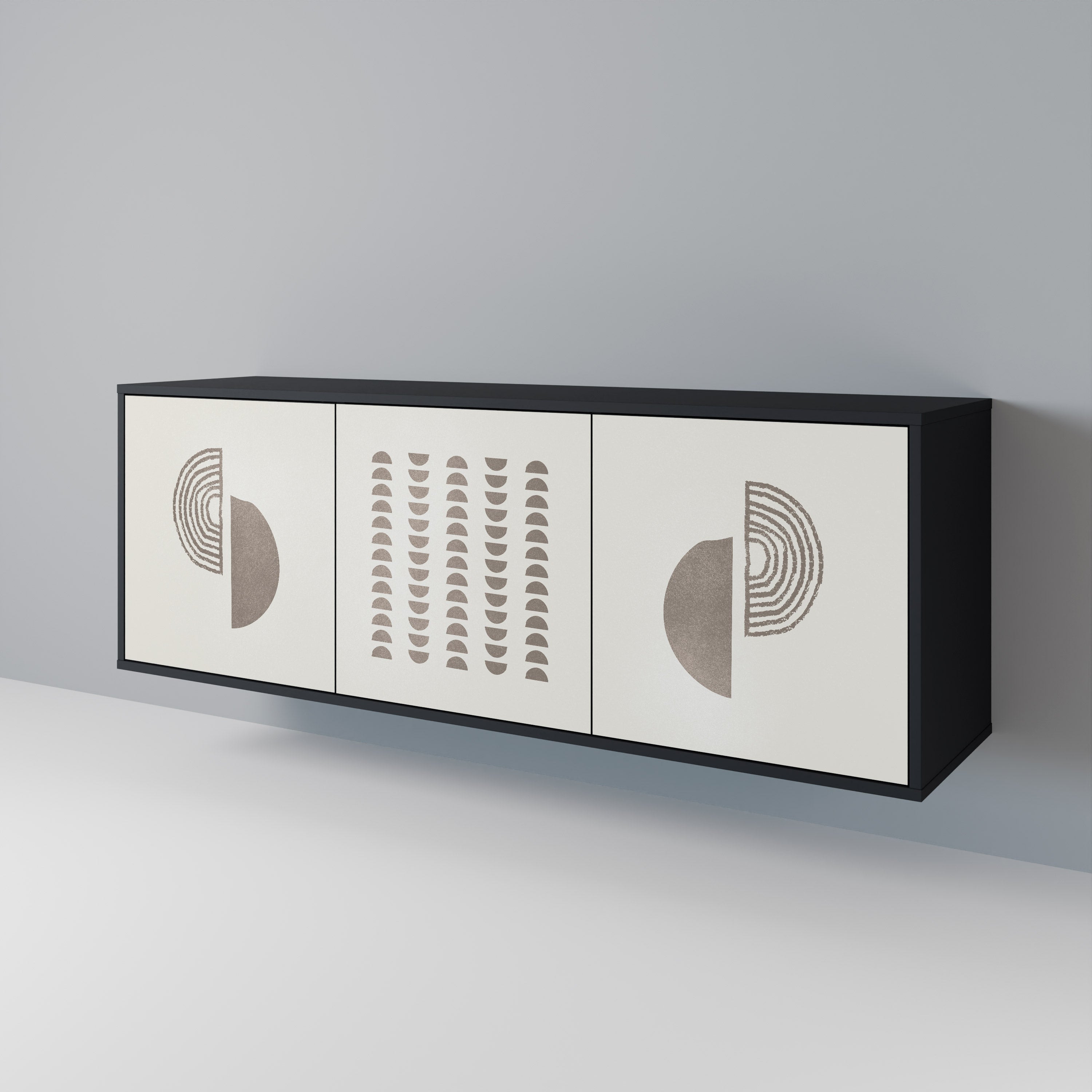 HARMONY ESSENCE 3-türiges Sideboard in Schwarz