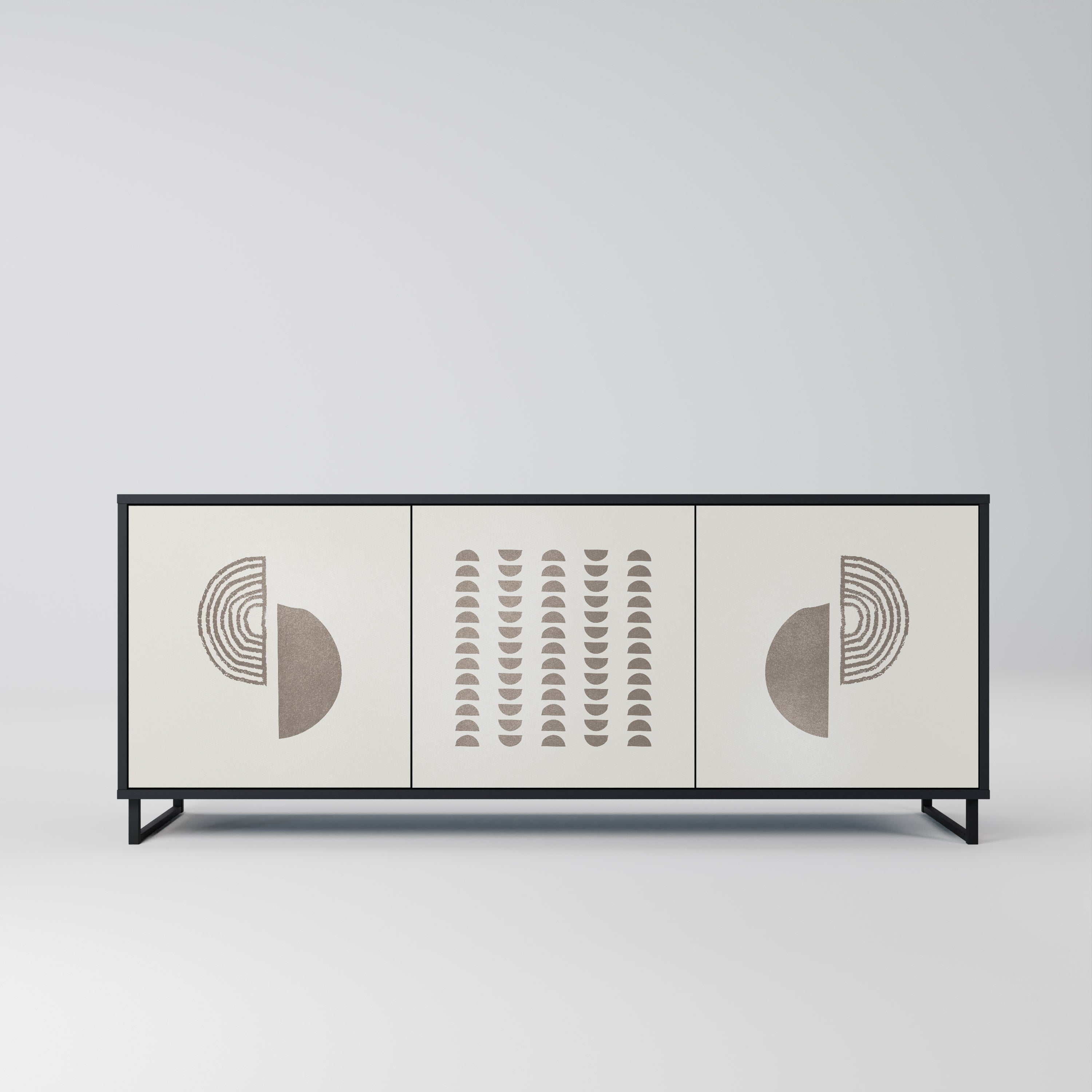 HARMONY ESSENCE 3-türiges Sideboard in Schwarz