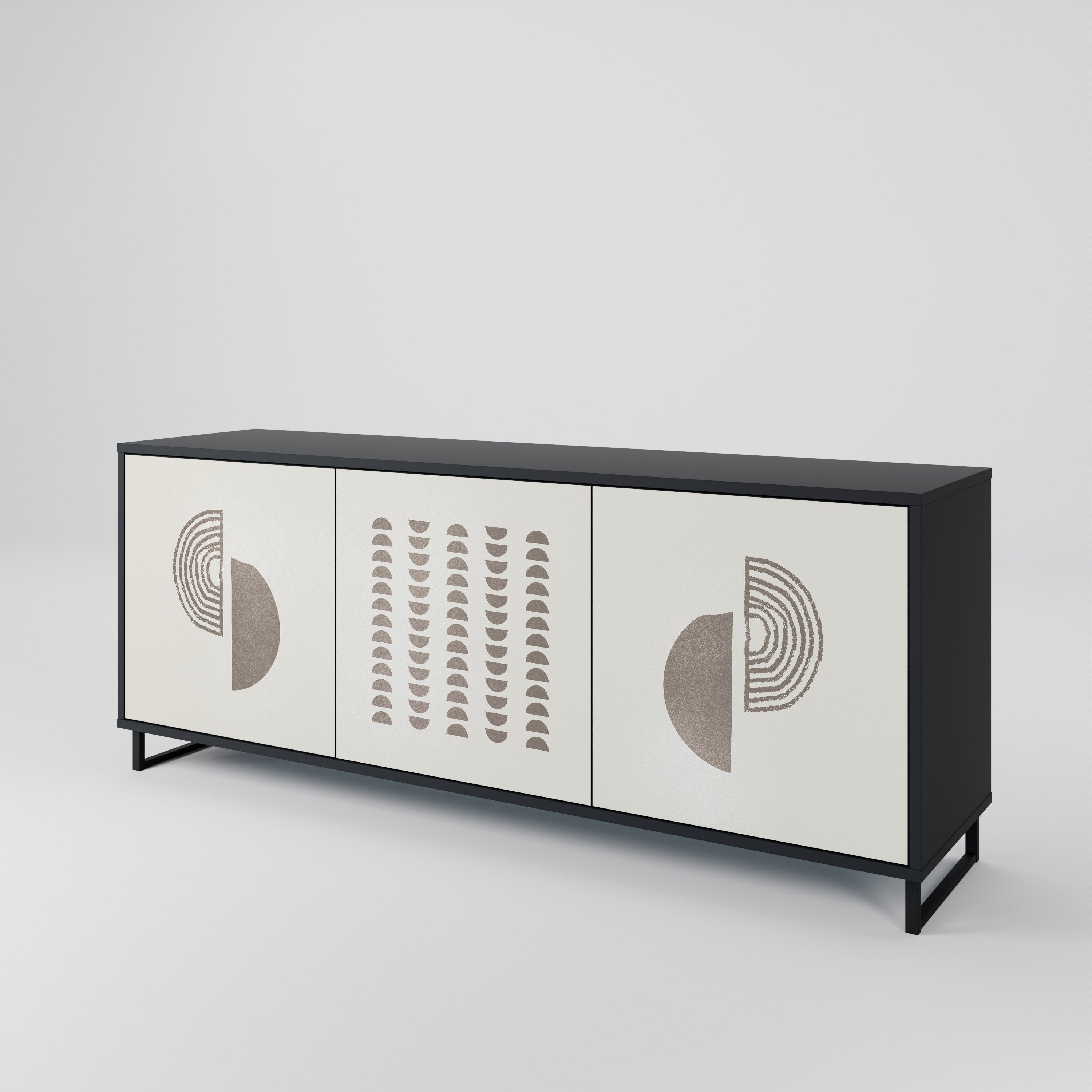HARMONY ESSENCE 3-türiges Sideboard in Schwarz