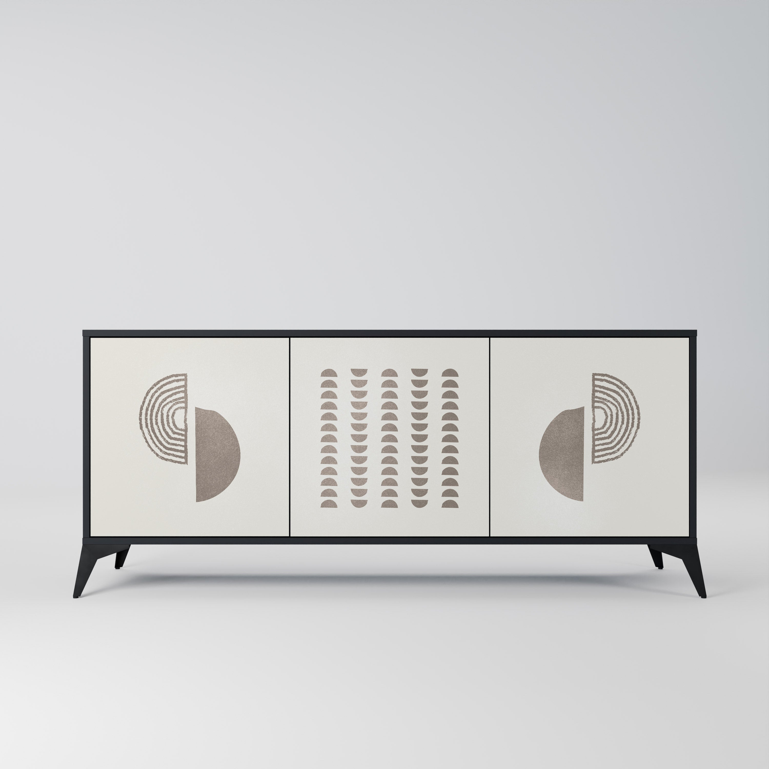 HARMONY ESSENCE 3-türiges Sideboard in Schwarz