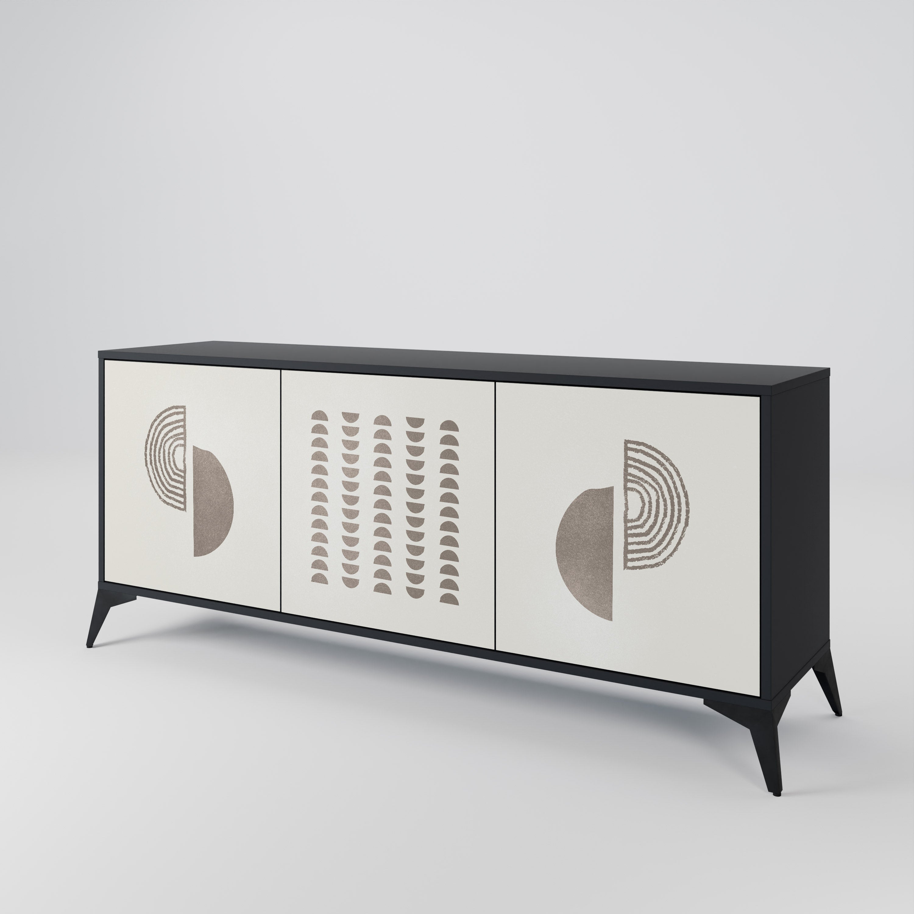 HARMONY ESSENCE 3-türiges Sideboard in Schwarz