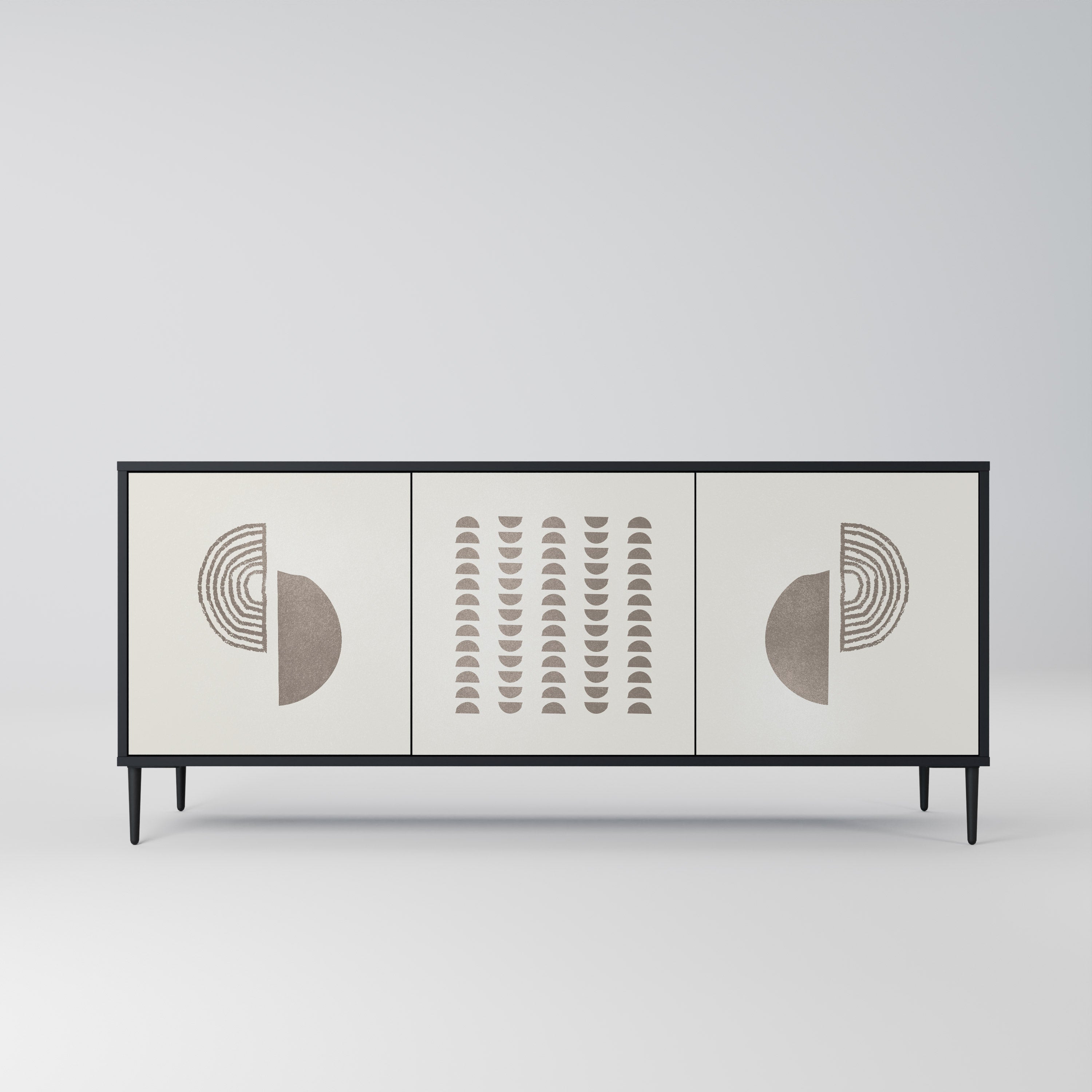 HARMONY ESSENCE 3-türiges Sideboard in Schwarz