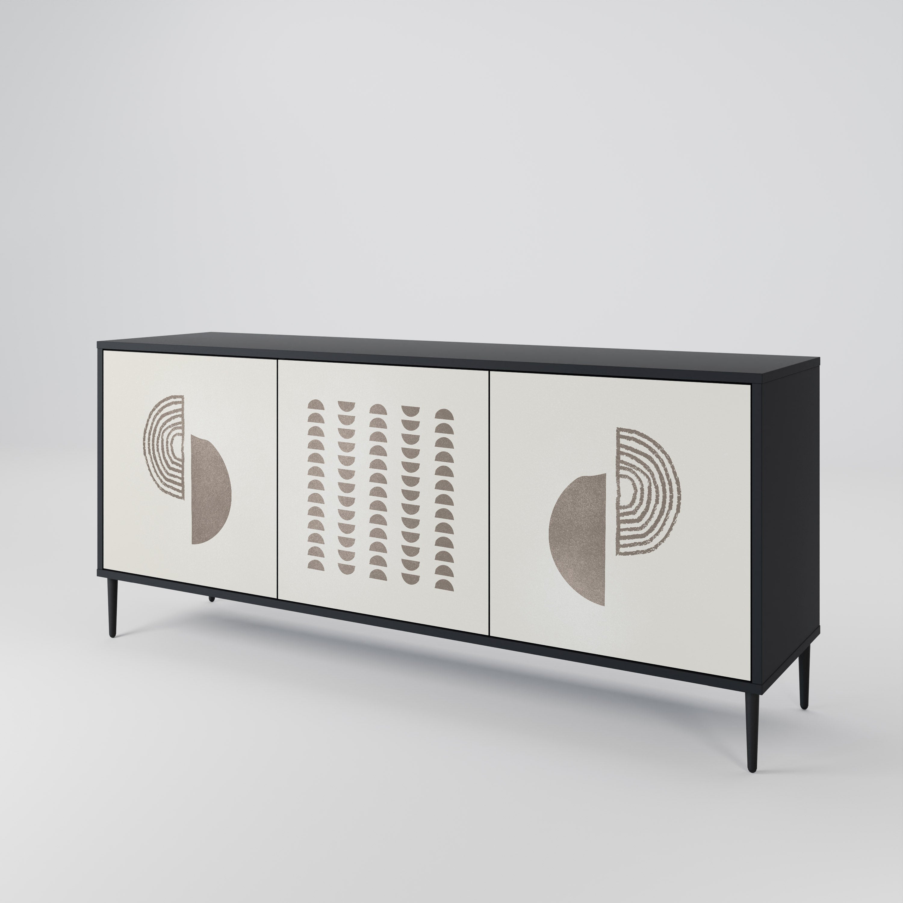 HARMONY ESSENCE 3-türiges Sideboard in Schwarz