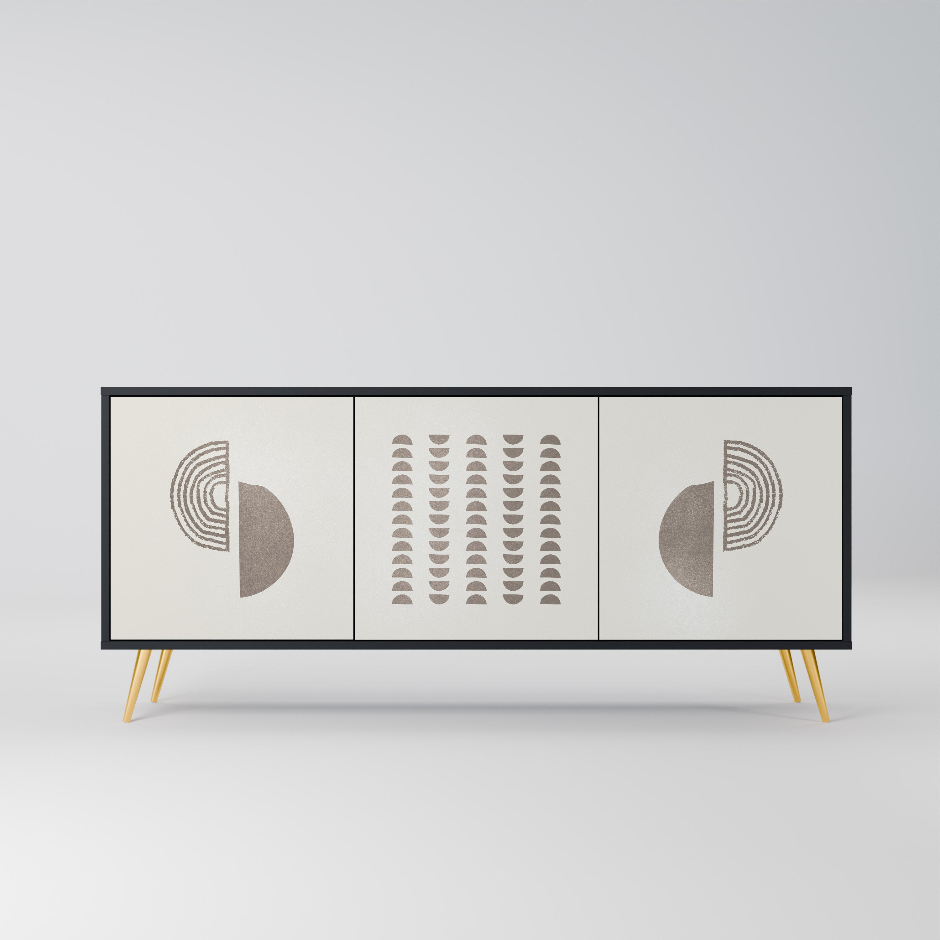 HARMONY ESSENCE 3-türiges Sideboard in Schwarz