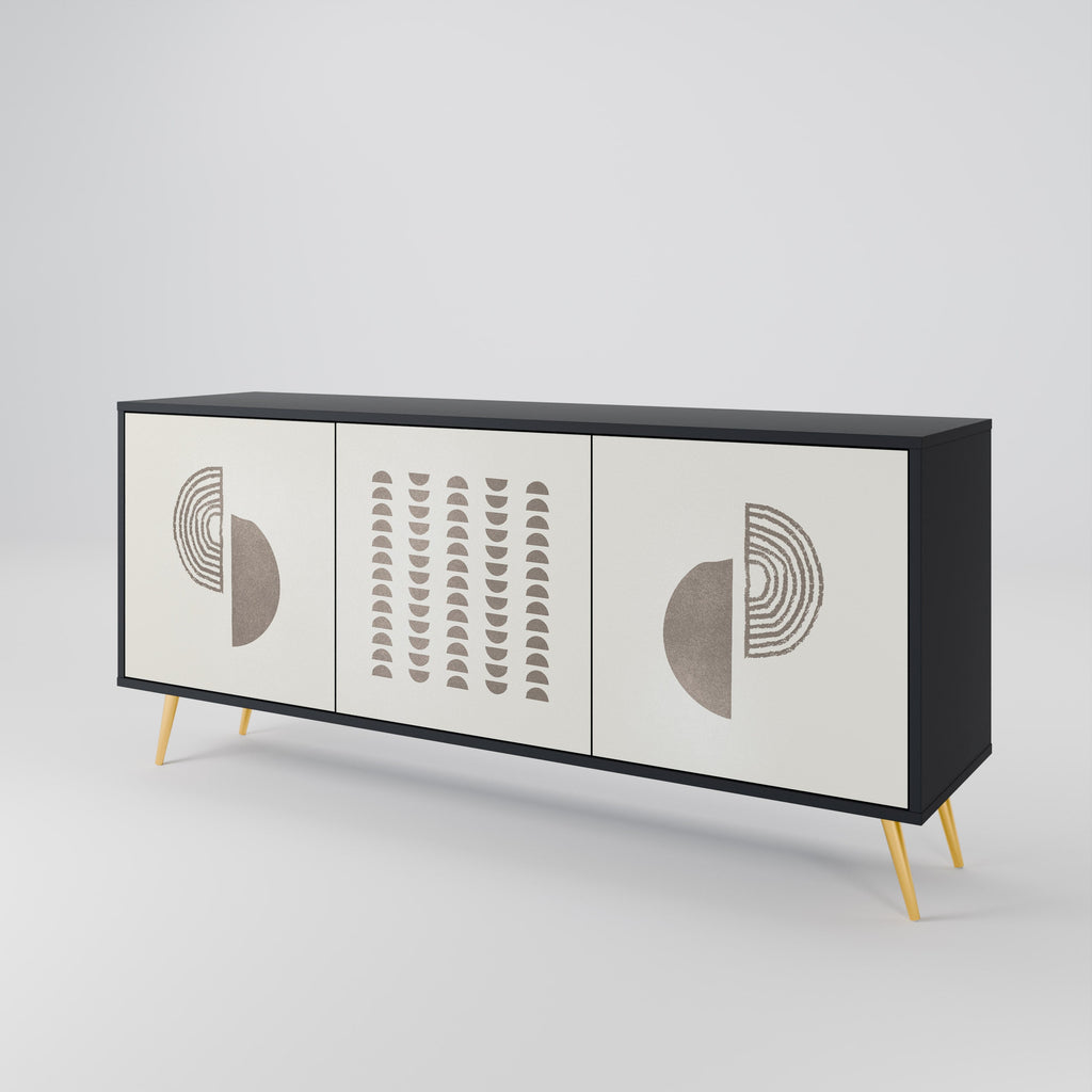 HARMONY ESSENCE 3-türiges Sideboard in Schwarz