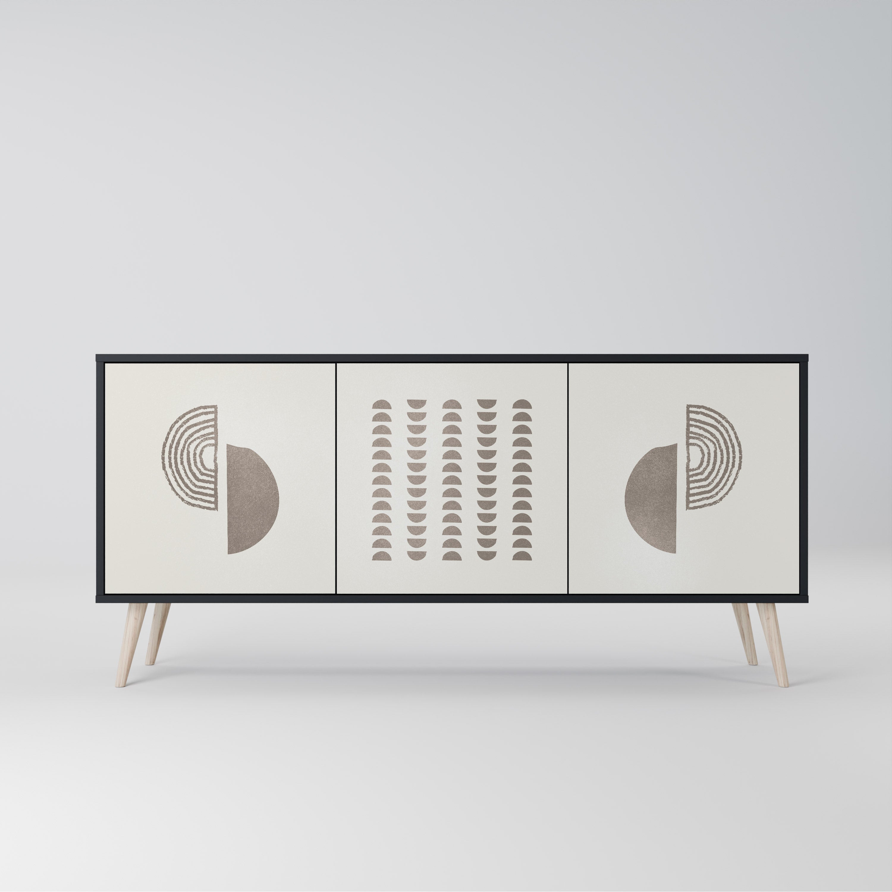 HARMONY ESSENCE 3-türiges Sideboard in Schwarz
