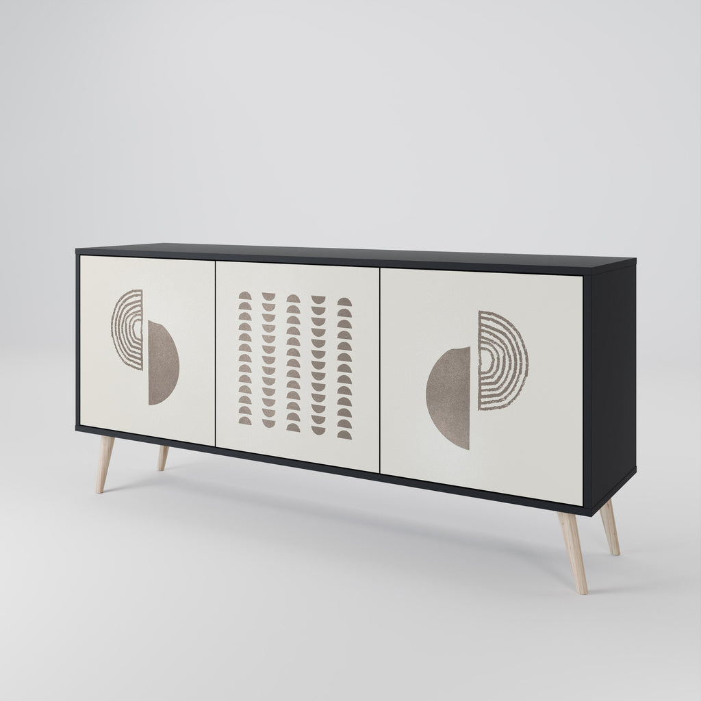 HARMONY ESSENCE 3-türiges Sideboard in Schwarz