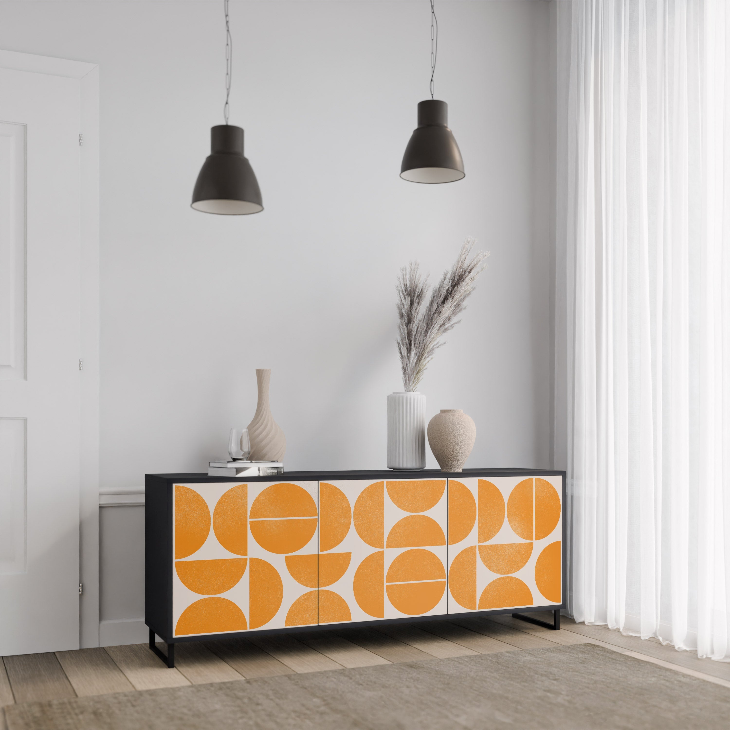RECURRING DREAMS 3-türiges Sideboard in Schwarz