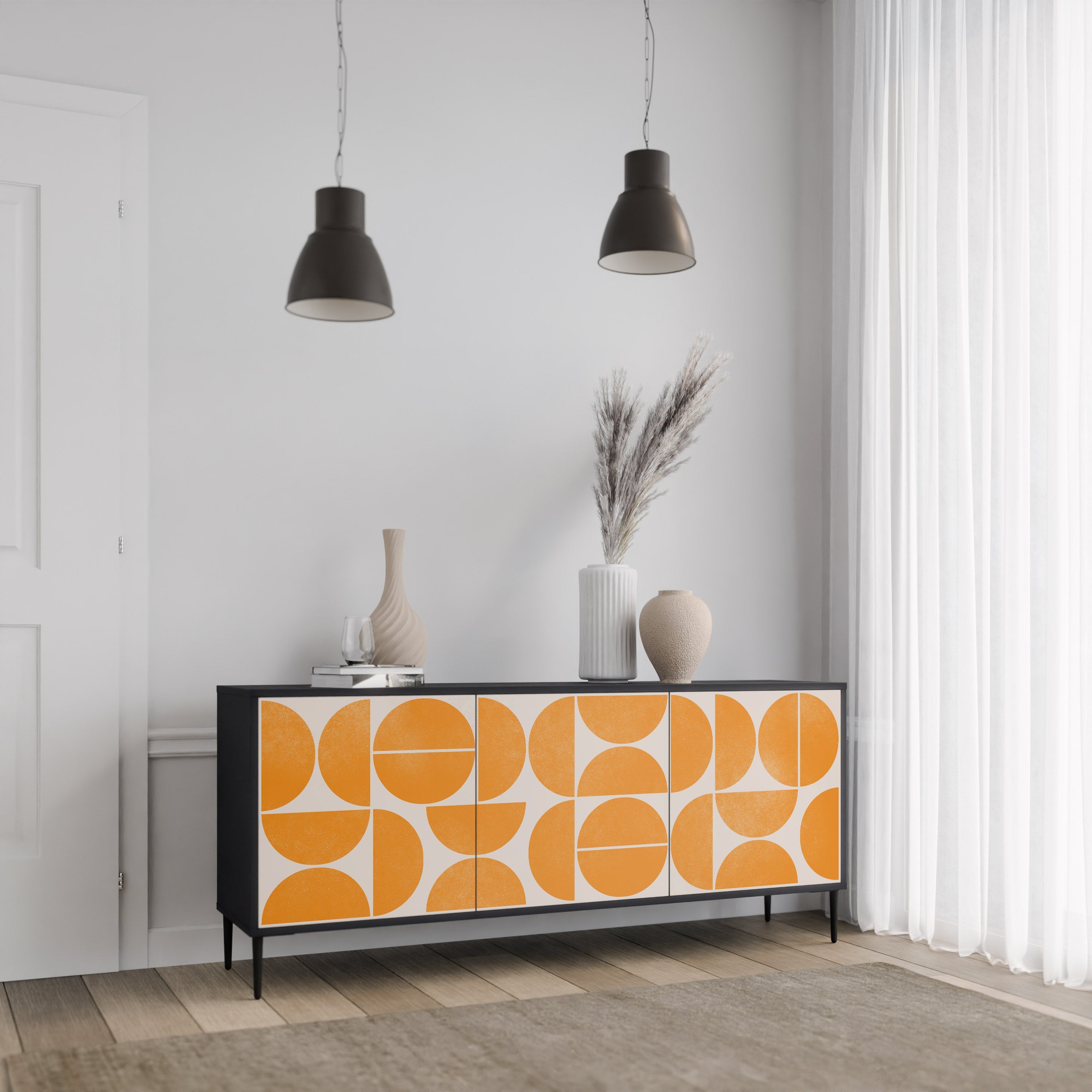 RECURRING DREAMS 3-türiges Sideboard in Schwarz