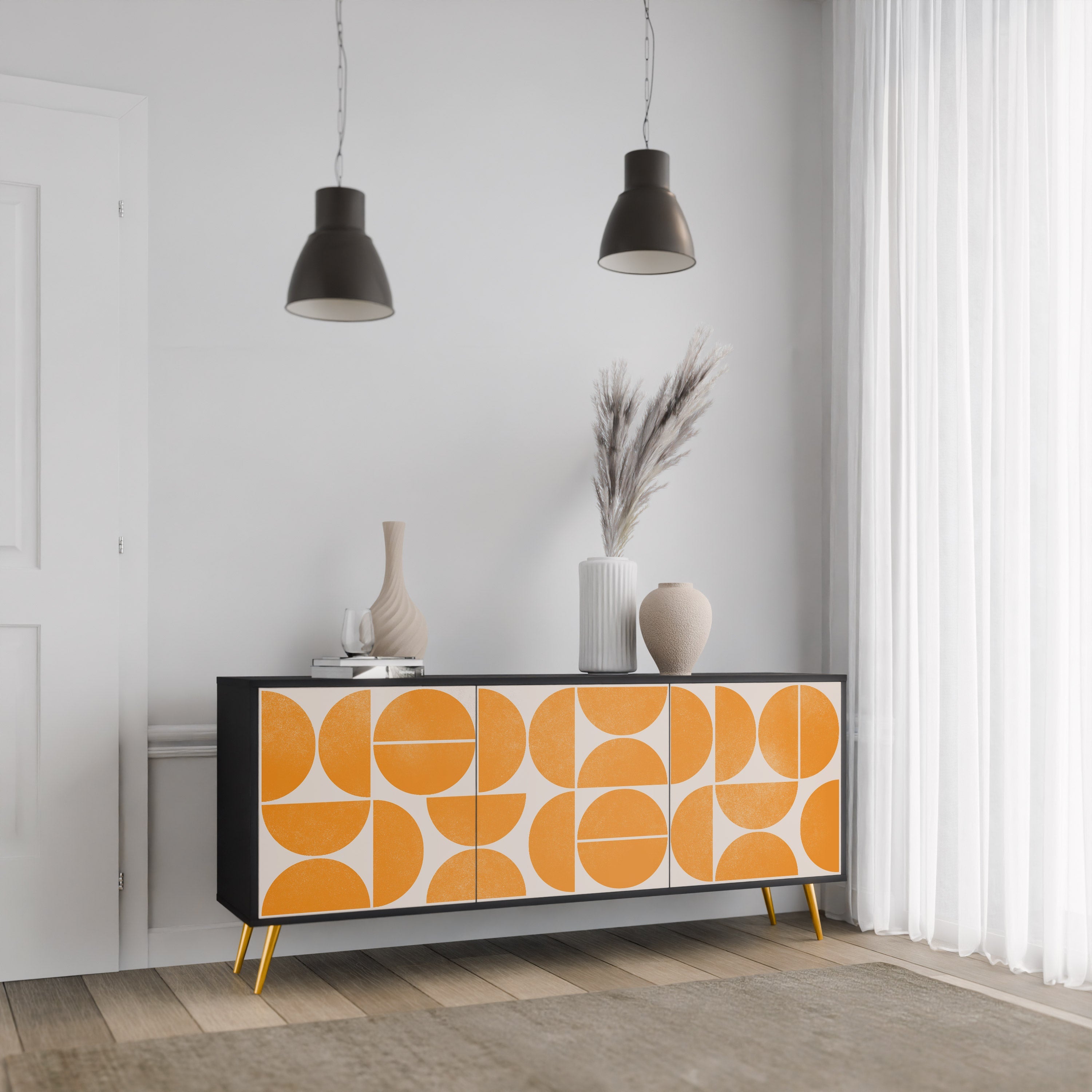 RECURRING DREAMS 3-türiges Sideboard in Schwarz