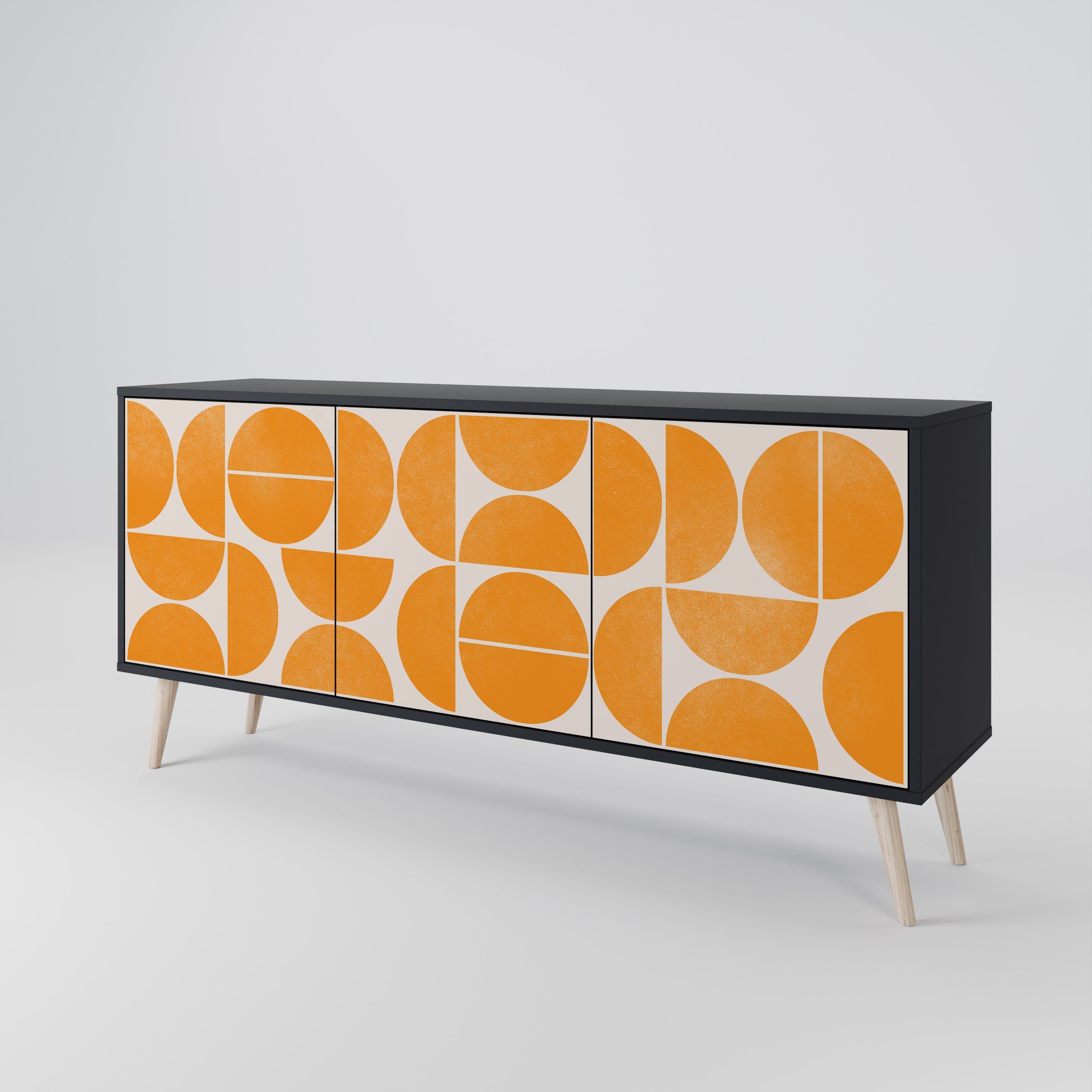 RECURRING DREAMS 3-türiges Sideboard in Schwarz