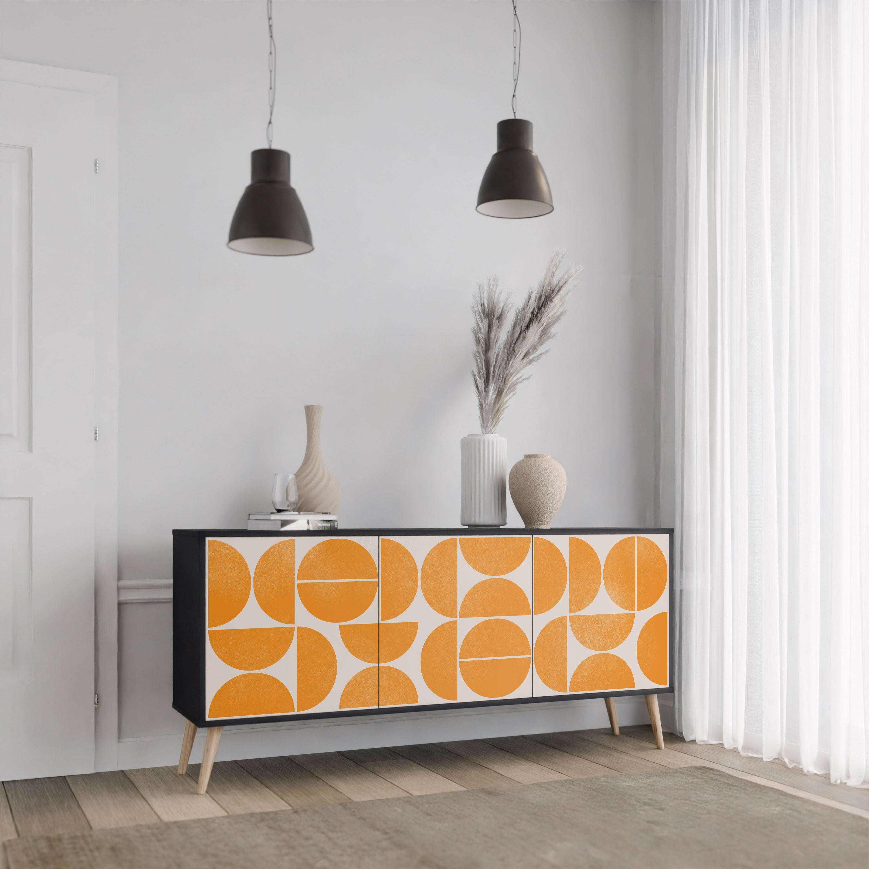 RECURRING DREAMS 3-türiges Sideboard in Schwarz