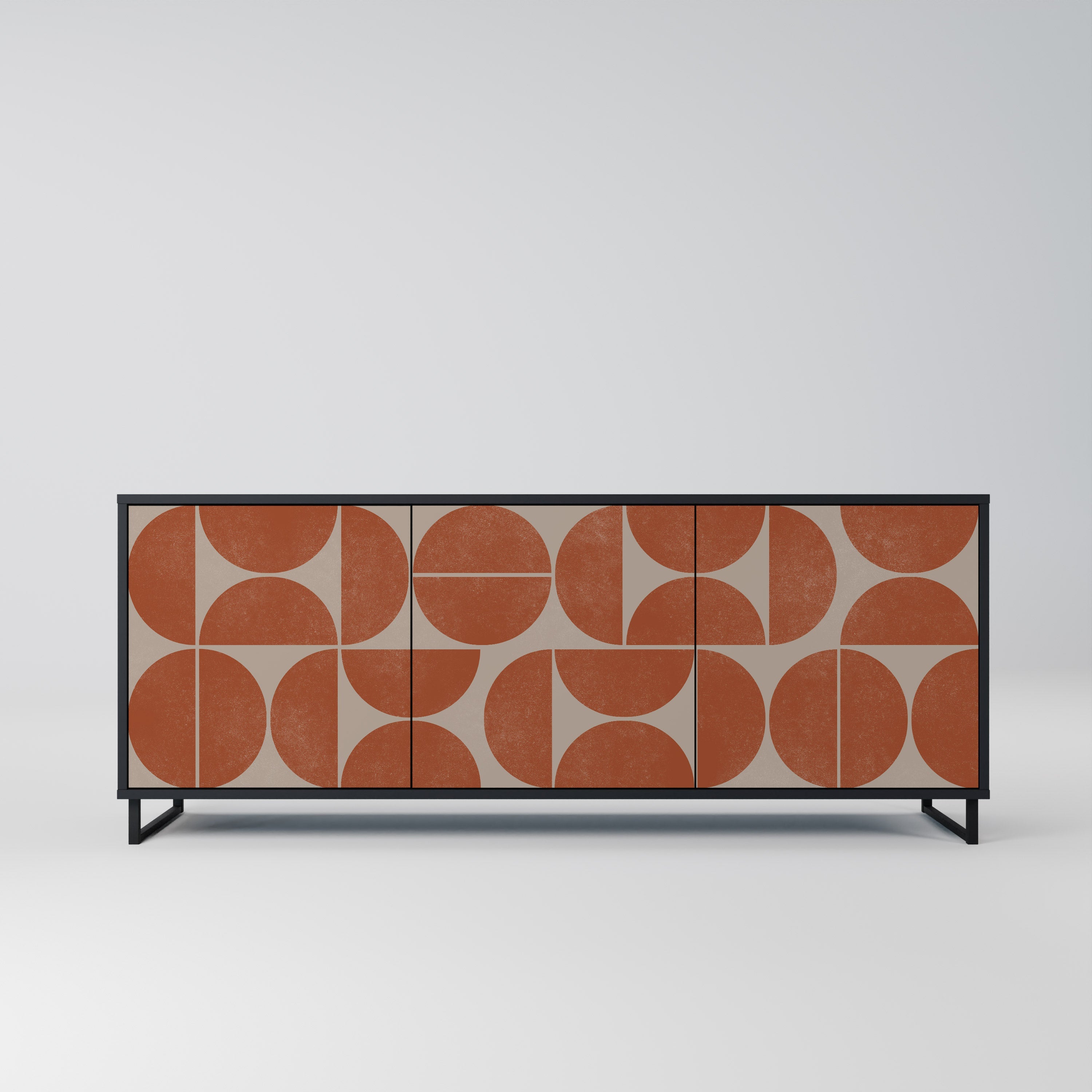 REPETITION COMPULSION 3-Door Sideboard in Black Finish