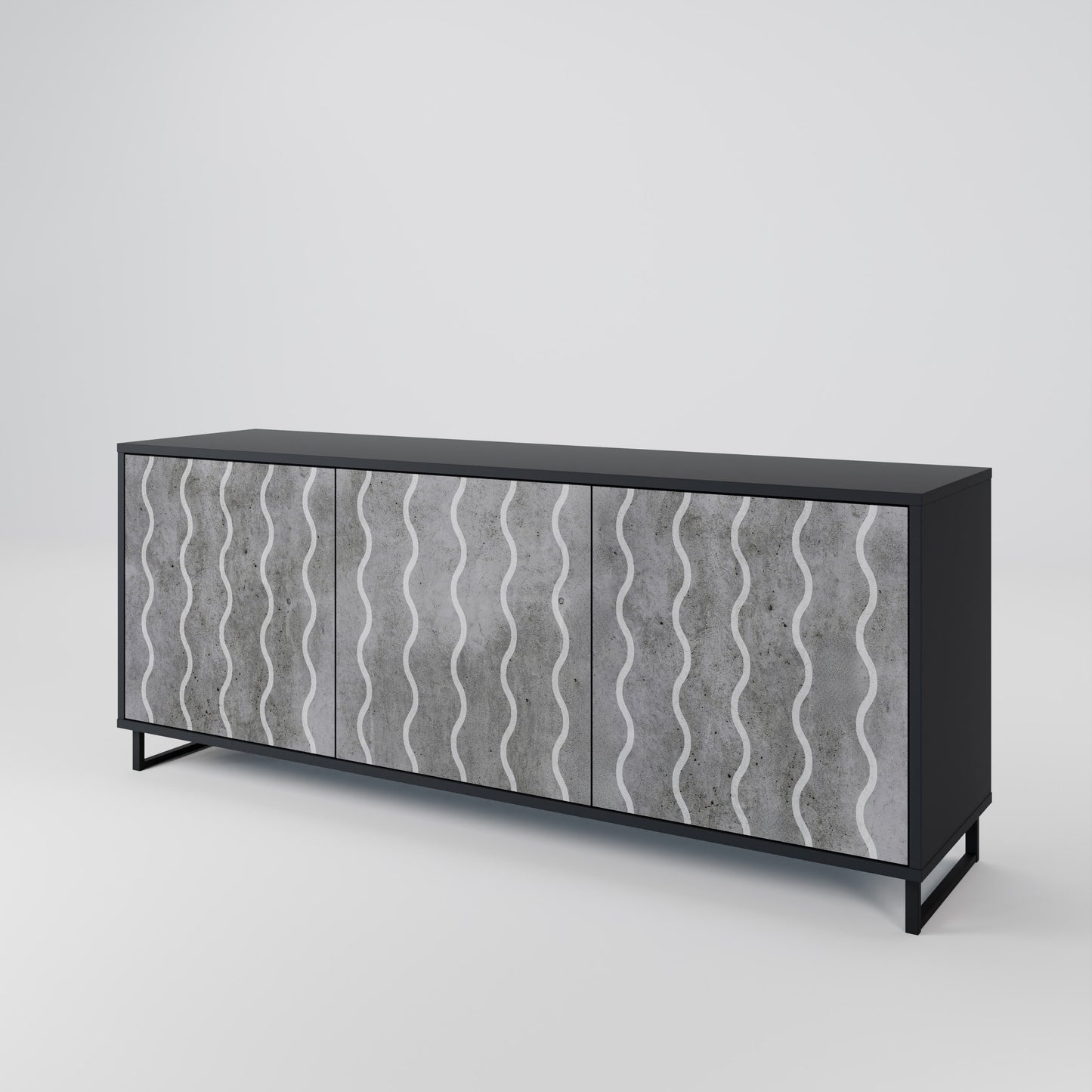 WAVES OF CONCRETE 3-türiges Sideboard