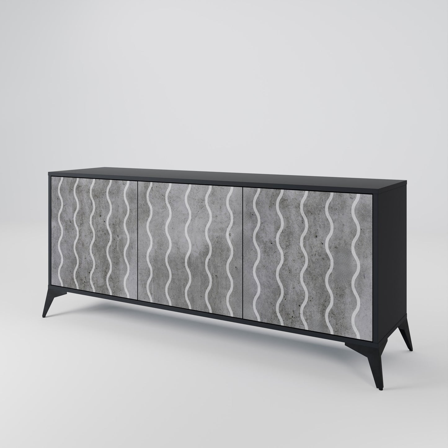 WAVES OF CONCRETE 3-türiges Sideboard