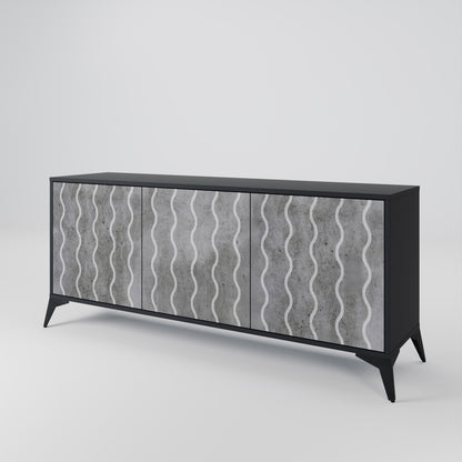 WAVES OF CONCRETE 3-türiges Sideboard