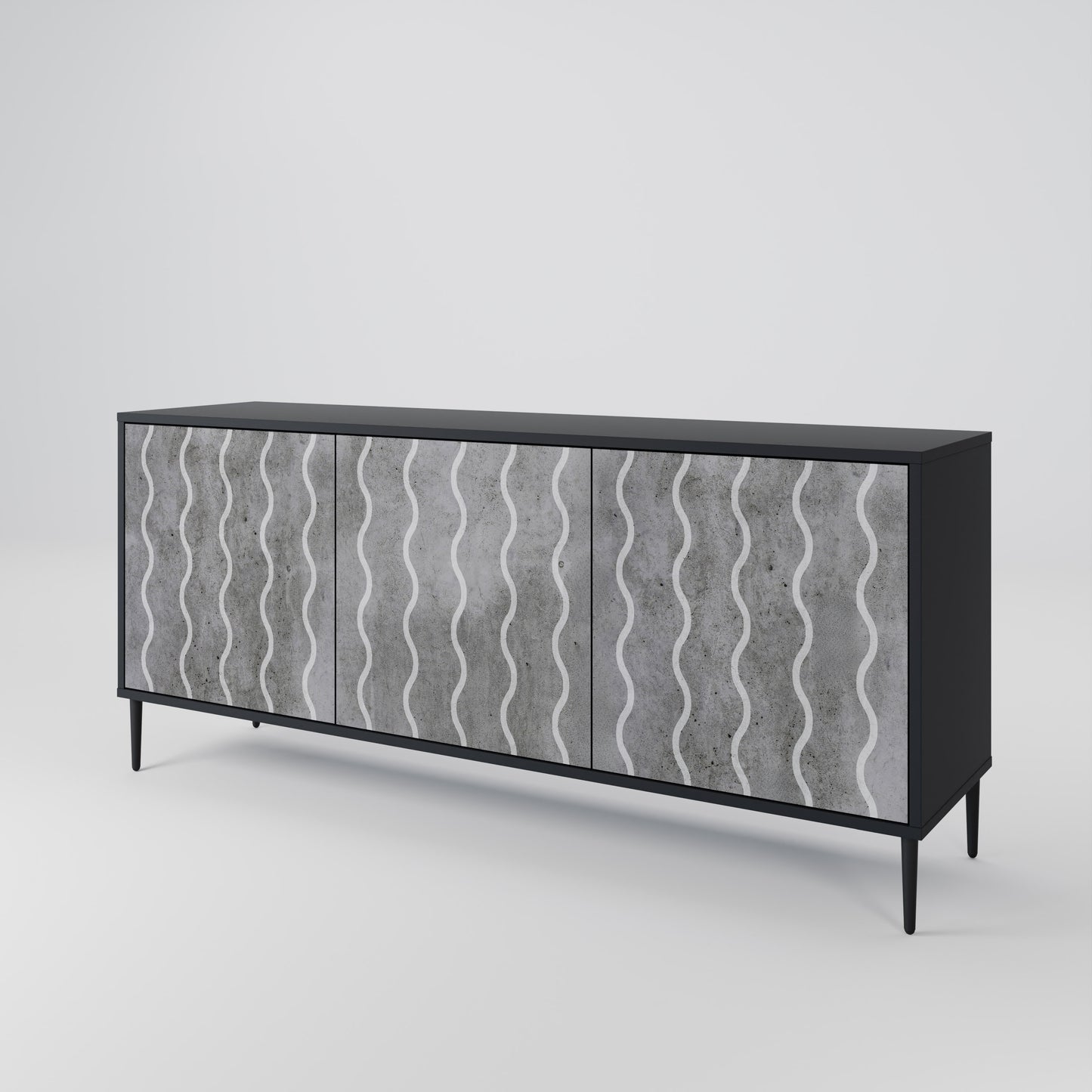WAVES OF CONCRETE 3-türiges Sideboard
