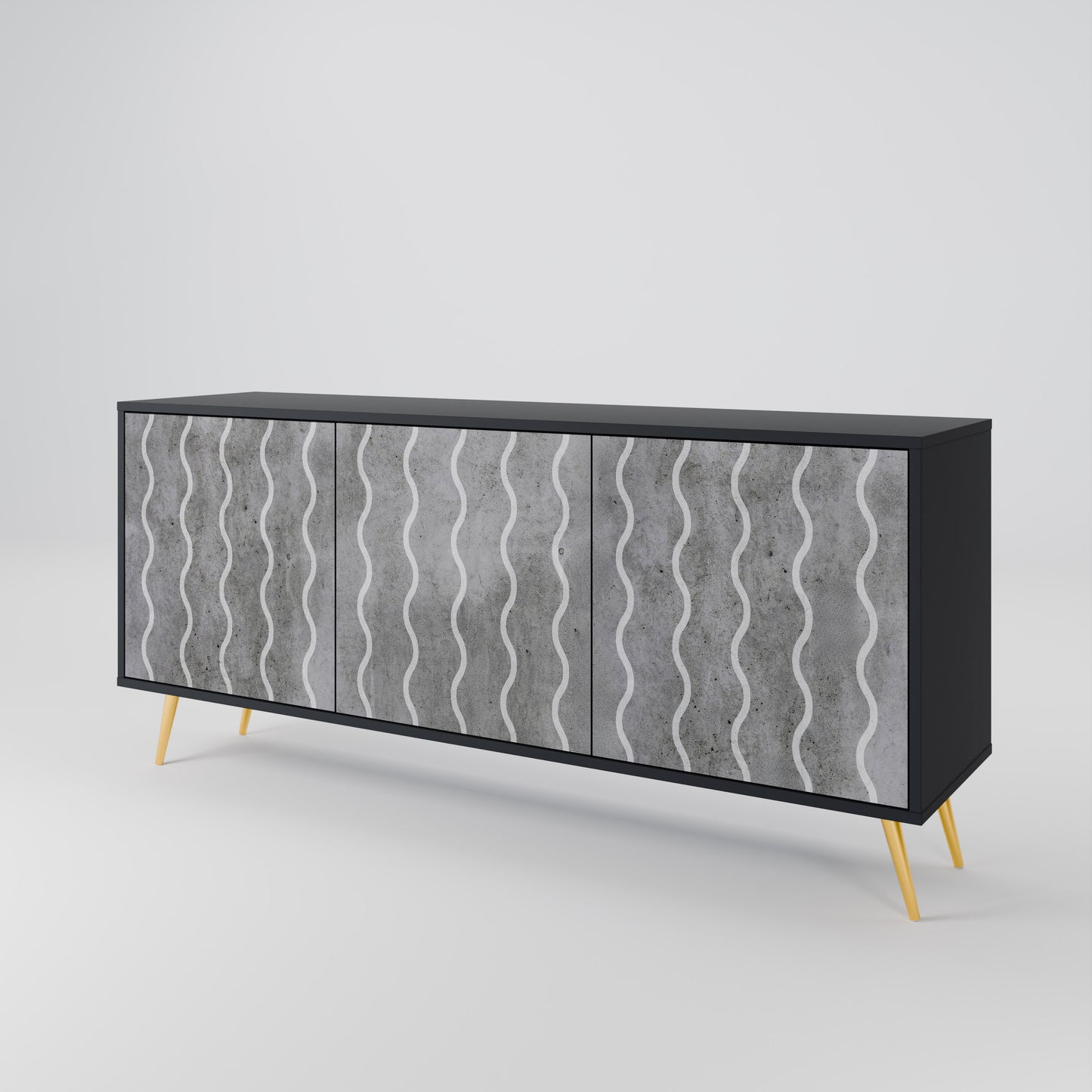 WAVES OF CONCRETE 3-türiges Sideboard