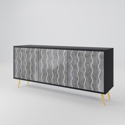 WAVES OF CONCRETE 3-türiges Sideboard