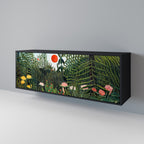 VIRGIN FOREST WITH SUNSET 3-Door Sideboard in Black Finish