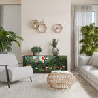 VIRGIN FOREST WITH SUNSET 3-Door Sideboard in Black Finish