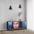 CONSTRUCTIVE ART 3-Door Sideboard in Black Finish