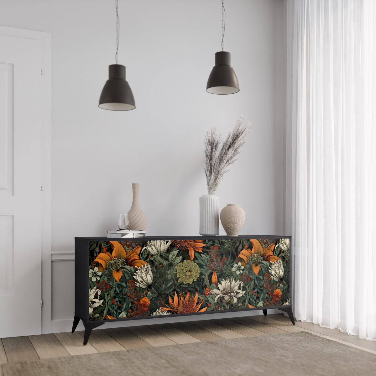 MIDNIGHT SPROUT 3-türiges Sideboard