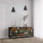 MIDNIGHT SPROUT 3-Door Sideboard in Black Finish