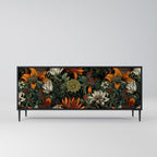 MIDNIGHT SPROUT 3-Door Sideboard in Black Finish