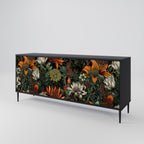 MIDNIGHT SPROUT 3-Door Sideboard in Black Finish