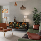 MIDNIGHT SPROUT 3-Door Sideboard in Black Finish