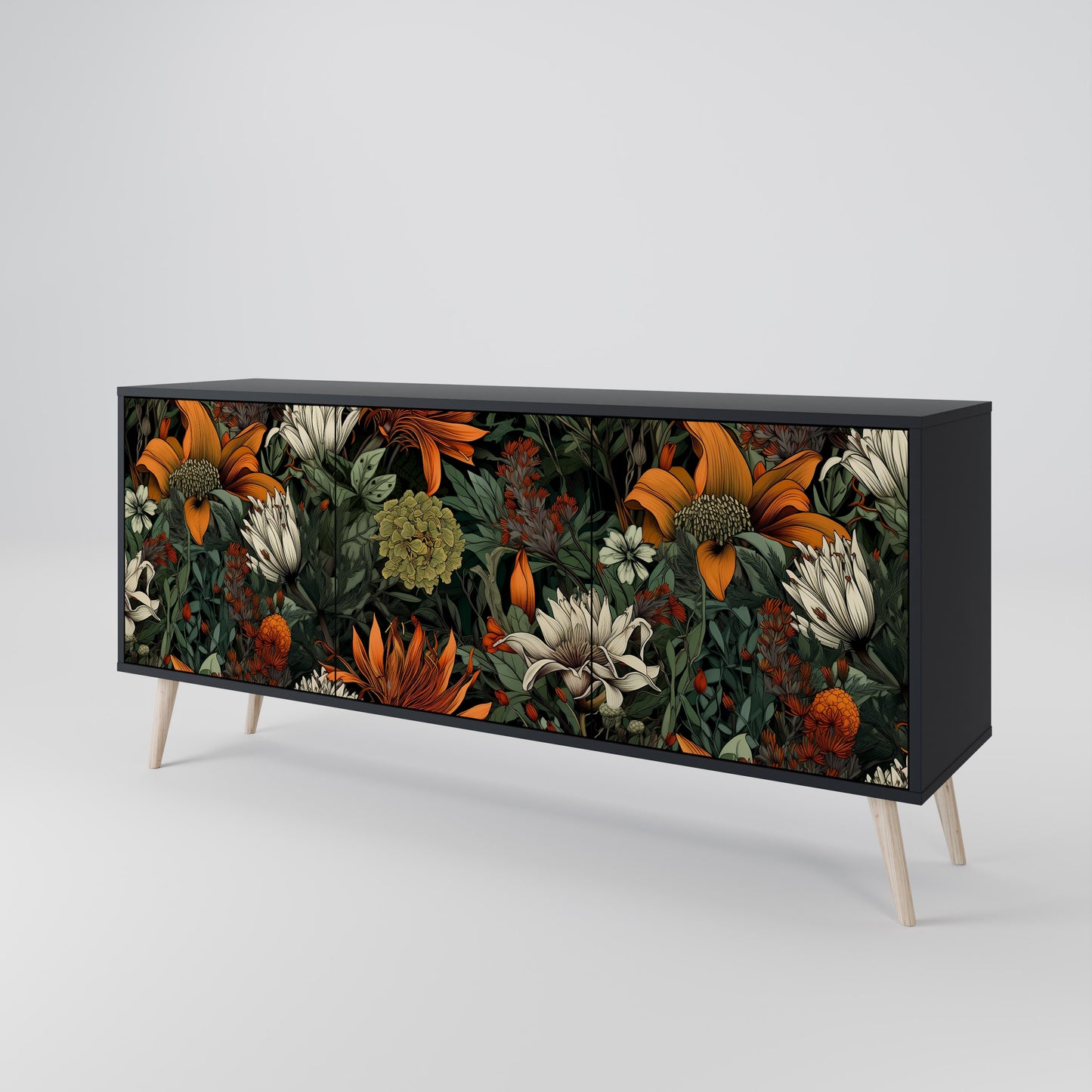MIDNIGHT SPROUT 3-türiges Sideboard