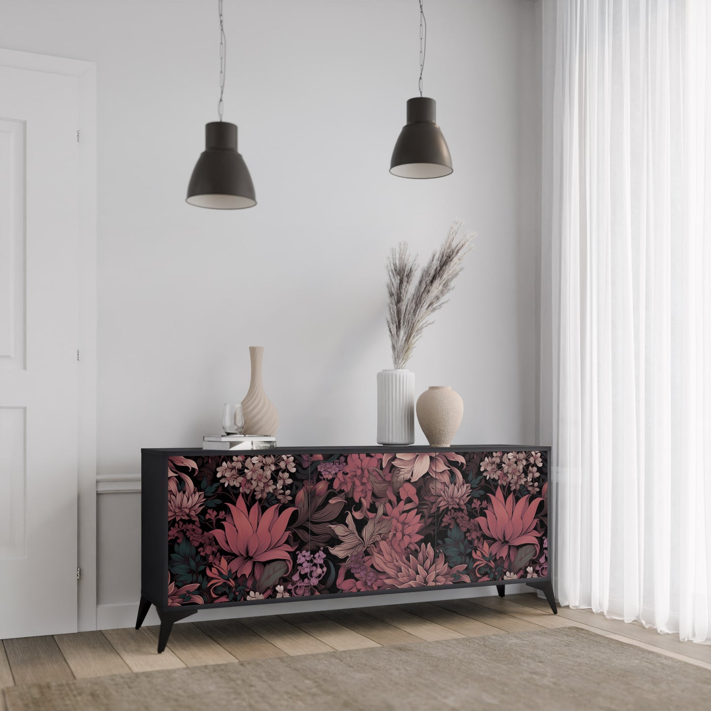 FLORAL WHISPER 3-türiges Sideboard
