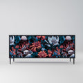 ETHEREAL BLOSSOMS Sideboard mit 3 Türen in Schwarz