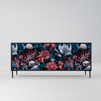 ETHEREAL BLOSSOMS Sideboard mit 3 Türen in Schwarz