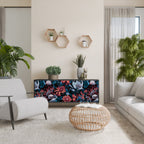 ETHEREAL BLOSSOMS Sideboard mit 3 Türen in Schwarz