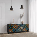 MORNING BLOOM Sideboard mit 3 Türen in Schwarz