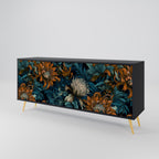 MORNING BLOOM Sideboard mit 3 Türen in Schwarz