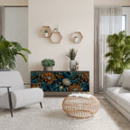 MORNING BLOOM Sideboard mit 3 Türen in Schwarz