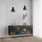 MORNING BLOOM Sideboard mit 3 Türen in Schwarz