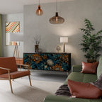 MORNING BLOOM Sideboard mit 3 Türen in Schwarz