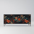 IMAGINARY BLOSSOM 3-Door Sideboard in Black Finish