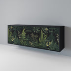 FERN FLOWERS Sideboard mit 3 Türen in Schwarz