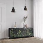 FERN FLOWERS Sideboard mit 3 Türen in Schwarz