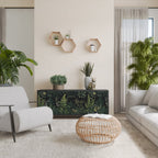 FERN FLOWERS Sideboard mit 3 Türen in Schwarz