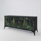 FERN FLOWERS Sideboard mit 3 Türen in Schwarz